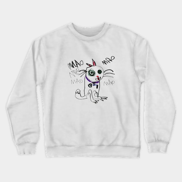 Mao Cat Crewneck Sweatshirt by KGBuchanan